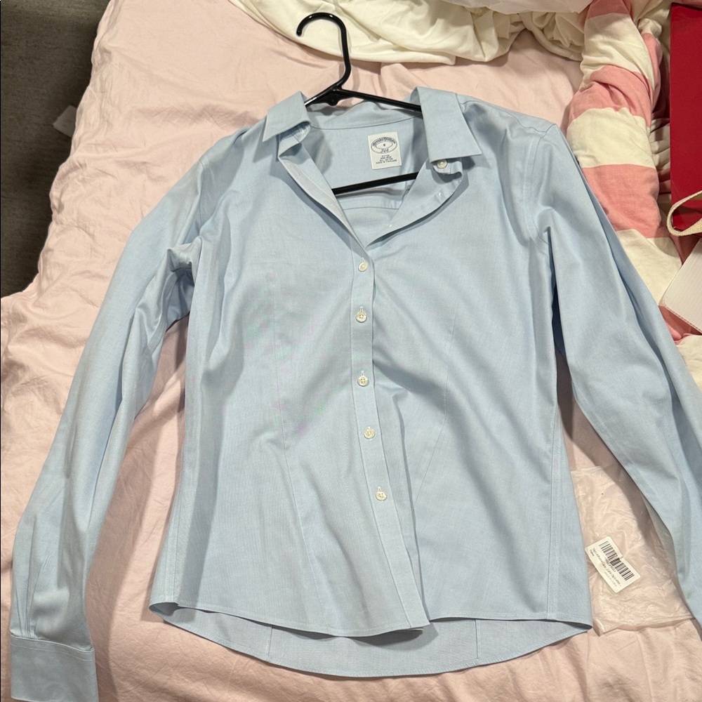 Brooks Brothers Sky Blue Cotton Shirt - women’s Size 4